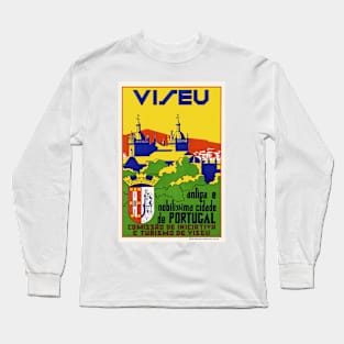 Viseu Portugal Vintage Poster 1934 Long Sleeve T-Shirt